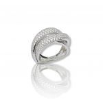 Platinum plated silver  925° ring (code RZC096430)
